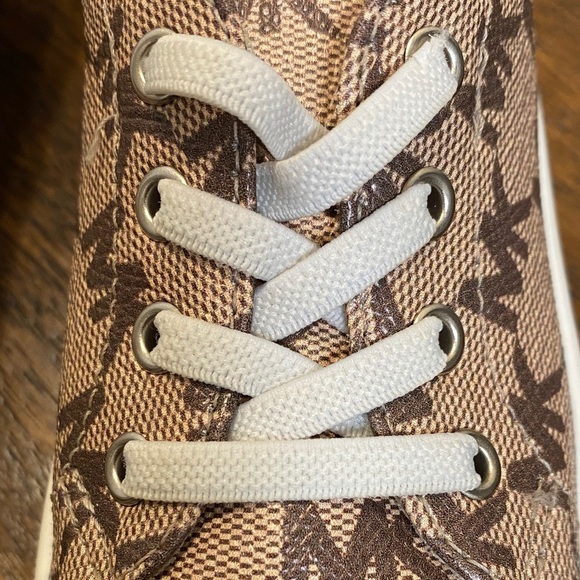 Michael Kors Kids' Beige and Brown Logo Sneakers - Picture 8 of 12
